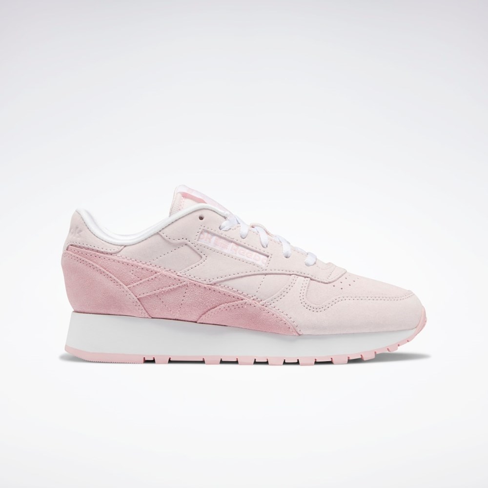 Reebok Classic Leather Shoes Rosa Rosa Hvite | KTMCQV-152