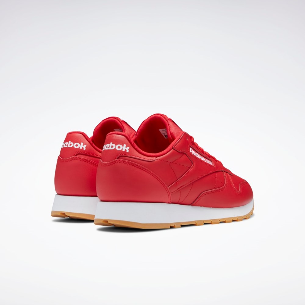 Reebok Classic Leather Shoes Rød Hvite | MOXPFW-124