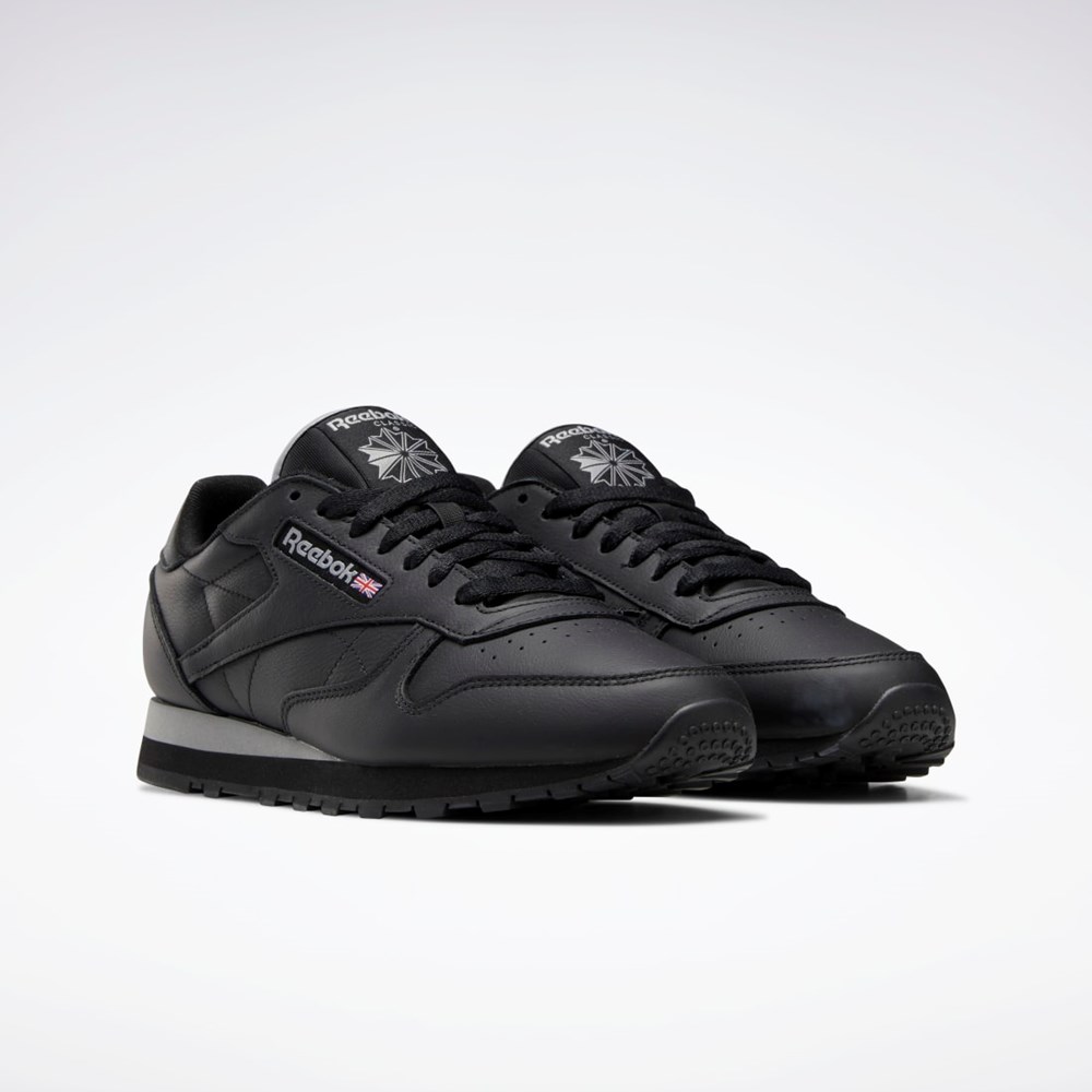 Reebok Classic Leather Shoes Svarte Grå Svarte | KMAJIC-382