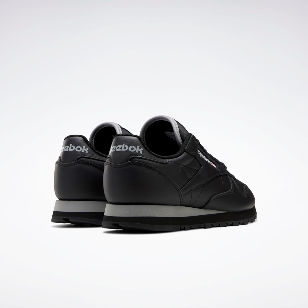 Reebok Classic Leather Shoes Svarte Grå Svarte | RNFXGH-814