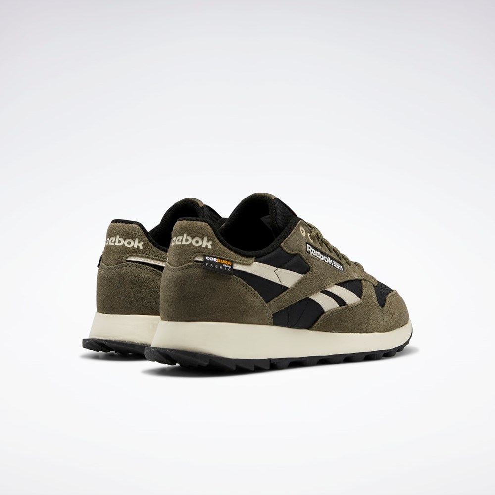 Reebok Classic Leather Shoes Svarte Grønn | JLHAQB-376