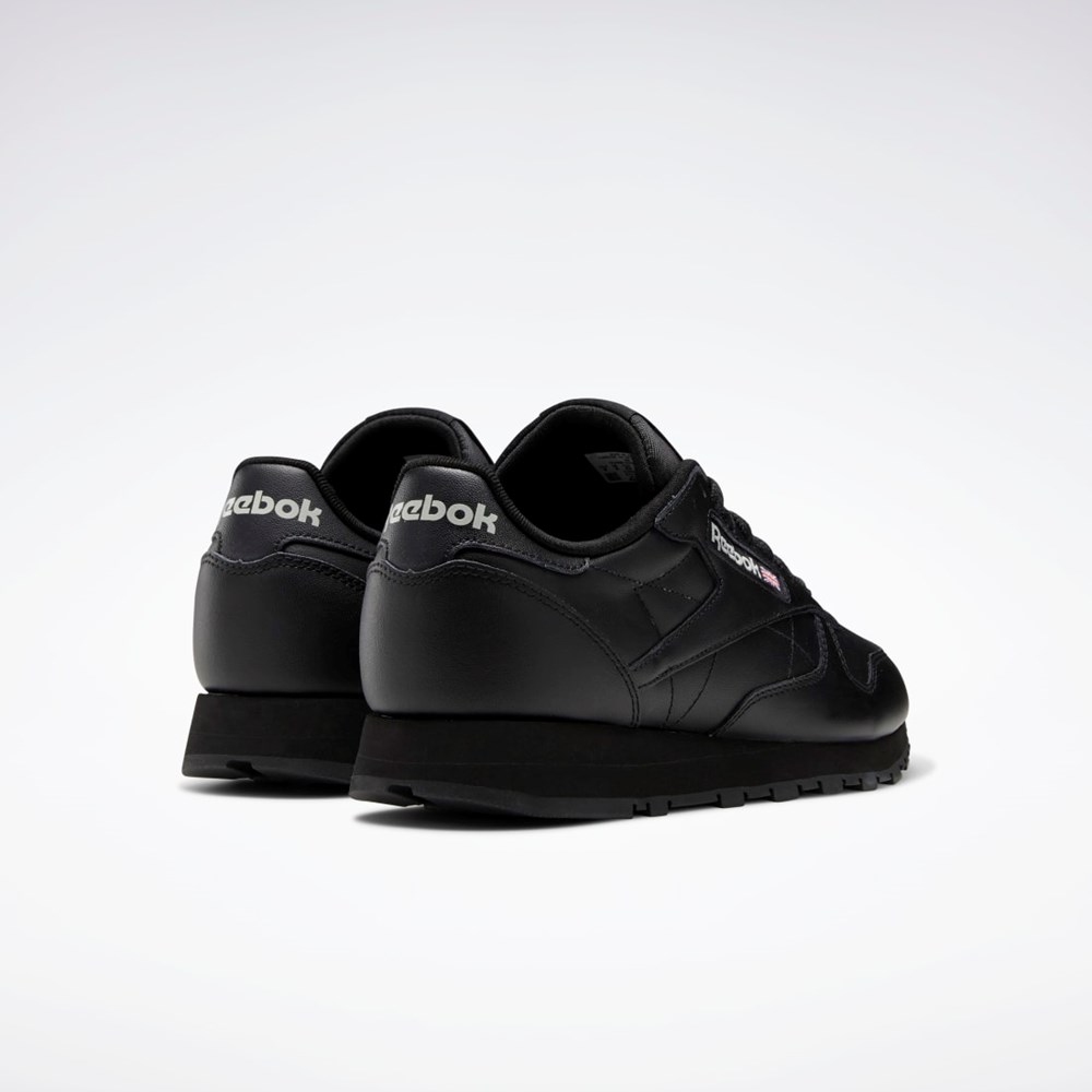 Reebok Classic Leather Shoes Svarte Svarte Grå | HDEKCV-976