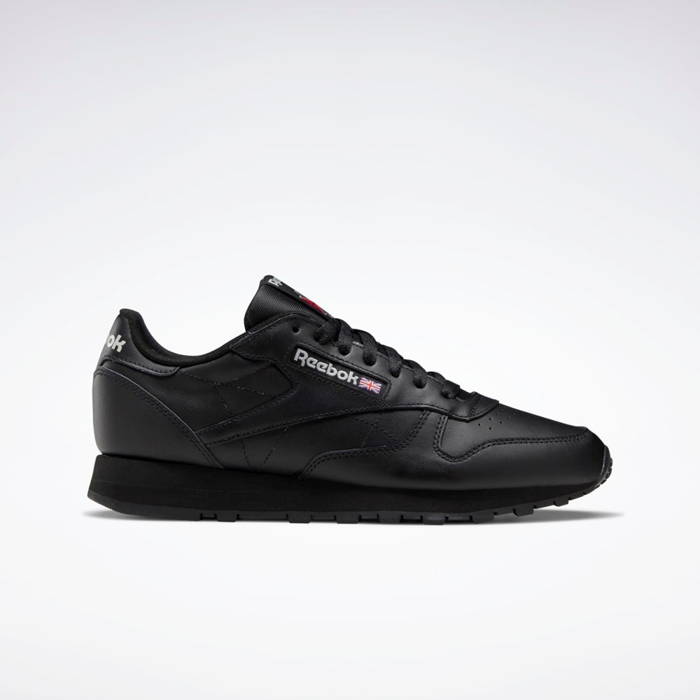 Reebok Classic Leather Shoes Svarte Svarte Grå | HDEKCV-976