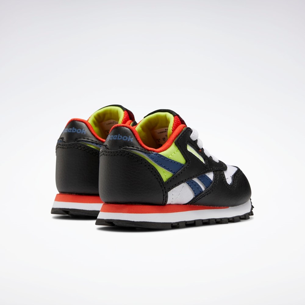 Reebok Classic Leather Shoes - Toddler Svarte Hvite Rød | MLRJKB-186