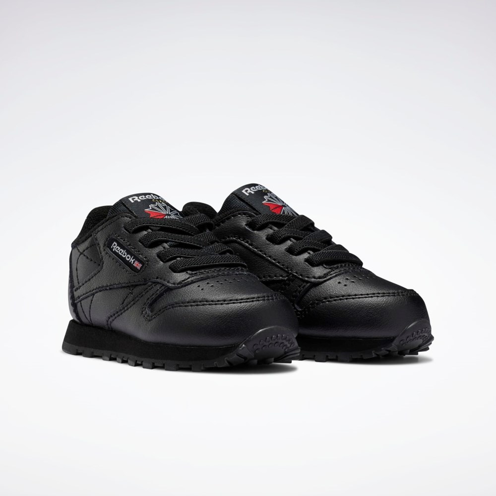 Reebok Classic Leather Shoes - Toddler Svarte Svarte Svarte | QBGPEM-713