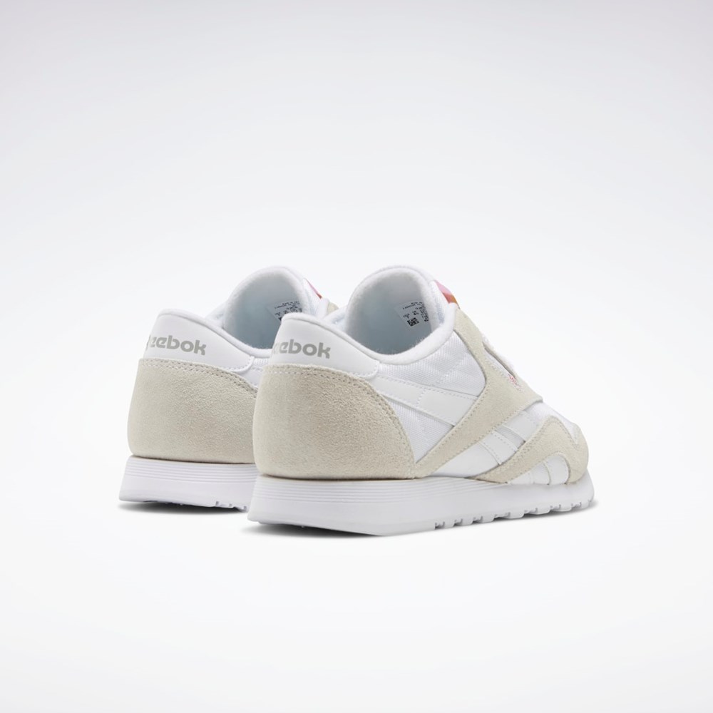 Reebok Classic Nylon Shoes Hvite Hvite Lyse Grå | LTCQSV-547