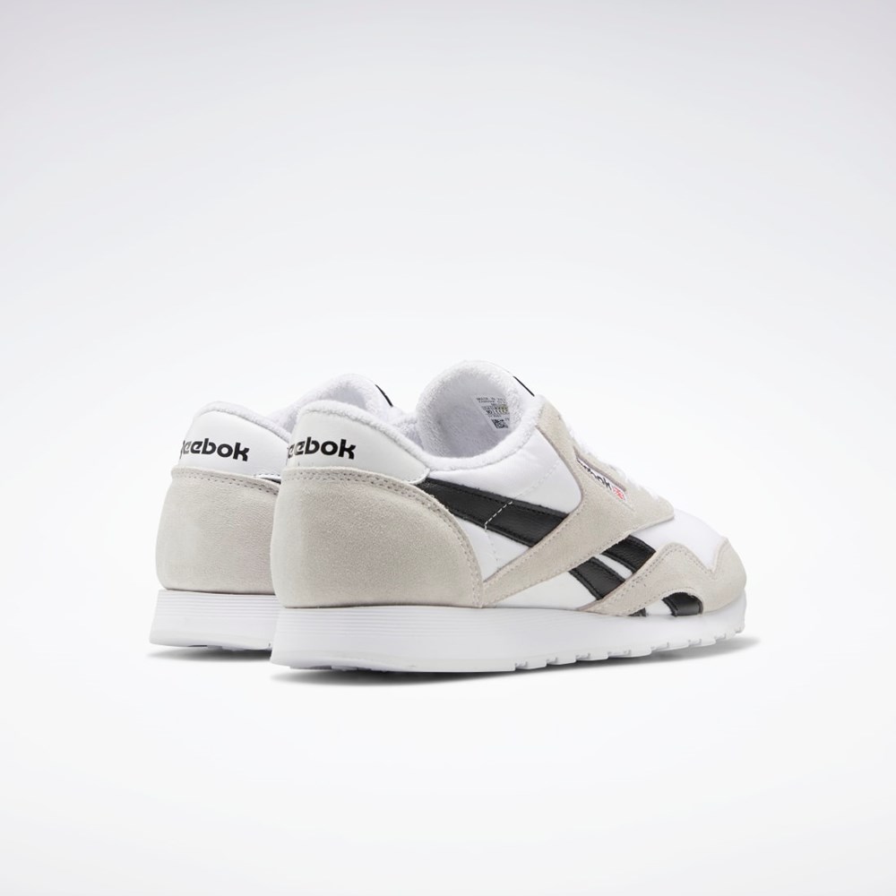 Reebok Classic Nylon Shoes Hvite Hvite Svarte | LFUJVQ-867