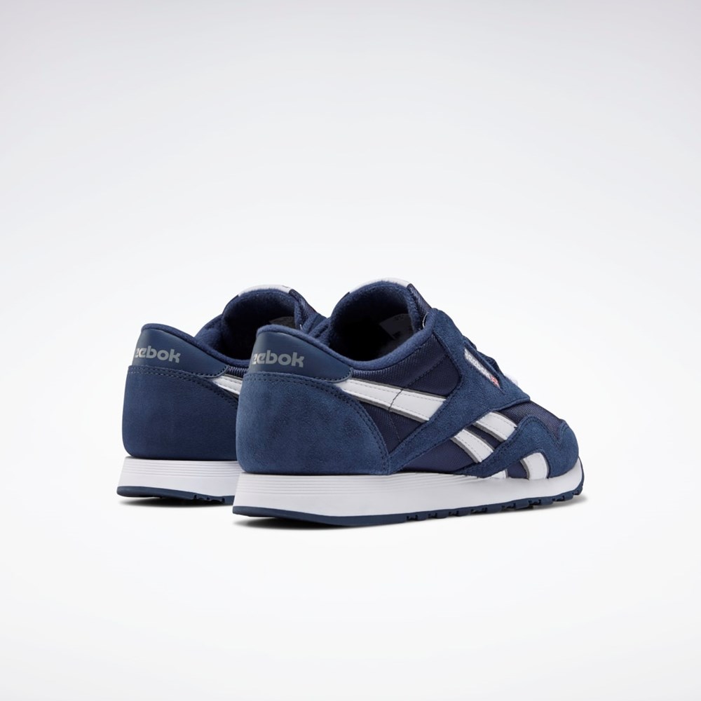 Reebok Classic Nylon Shoes Marineblå Marineblå Platina | JLOXCN-639