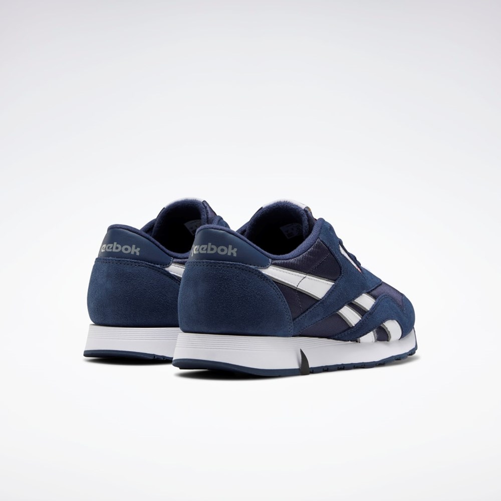 Reebok Classic Nylon Shoes Marineblå Marineblå Platina | VNEHAS-743