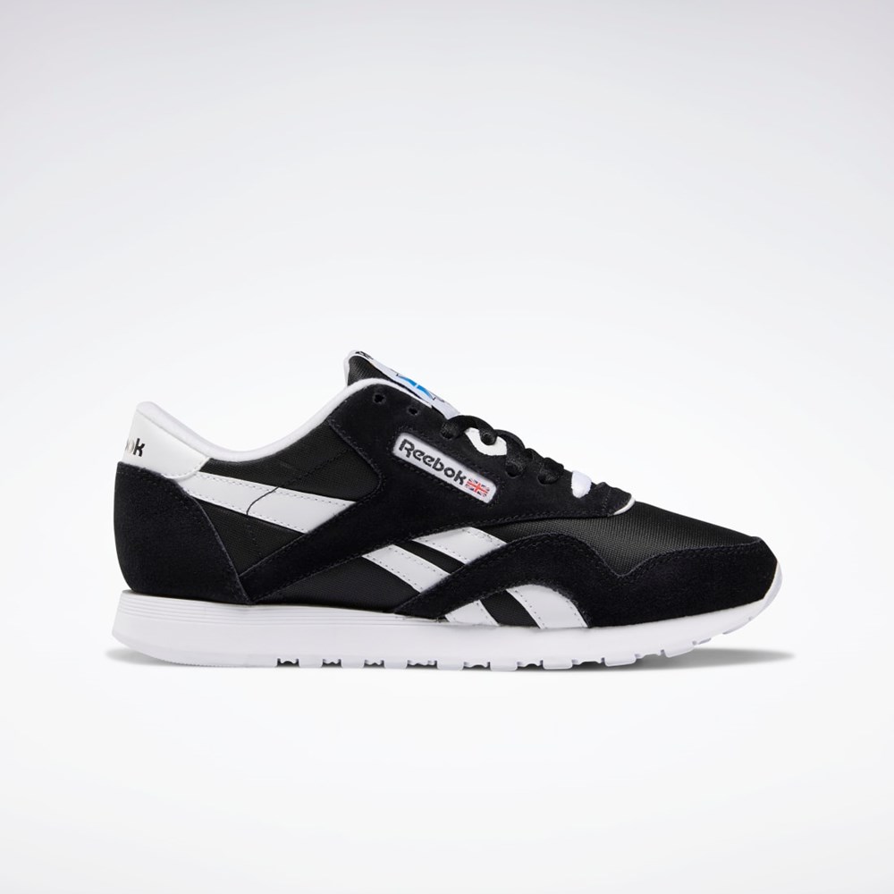 Reebok Classic Nylon Shoes Svarte Svarte Hvite | QHGMRN-243