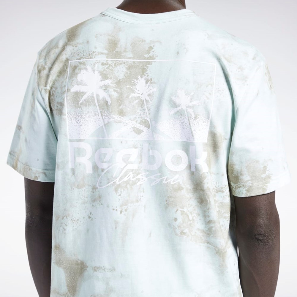 Reebok Classics Allover Print Grafiske T-Shirt Lyse | MZCYEH-139