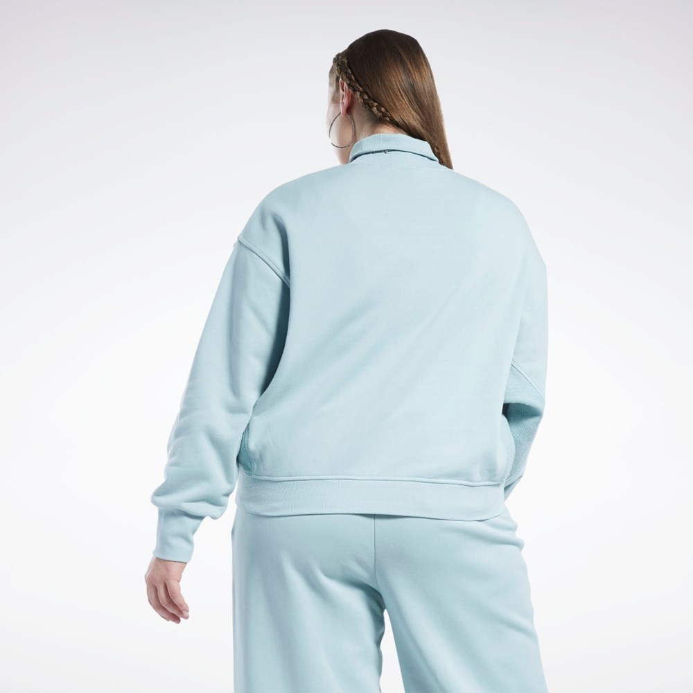 Reebok Classics Bomull French Terry Sweatshirt (Plus Size) Grå | USZMIV-593