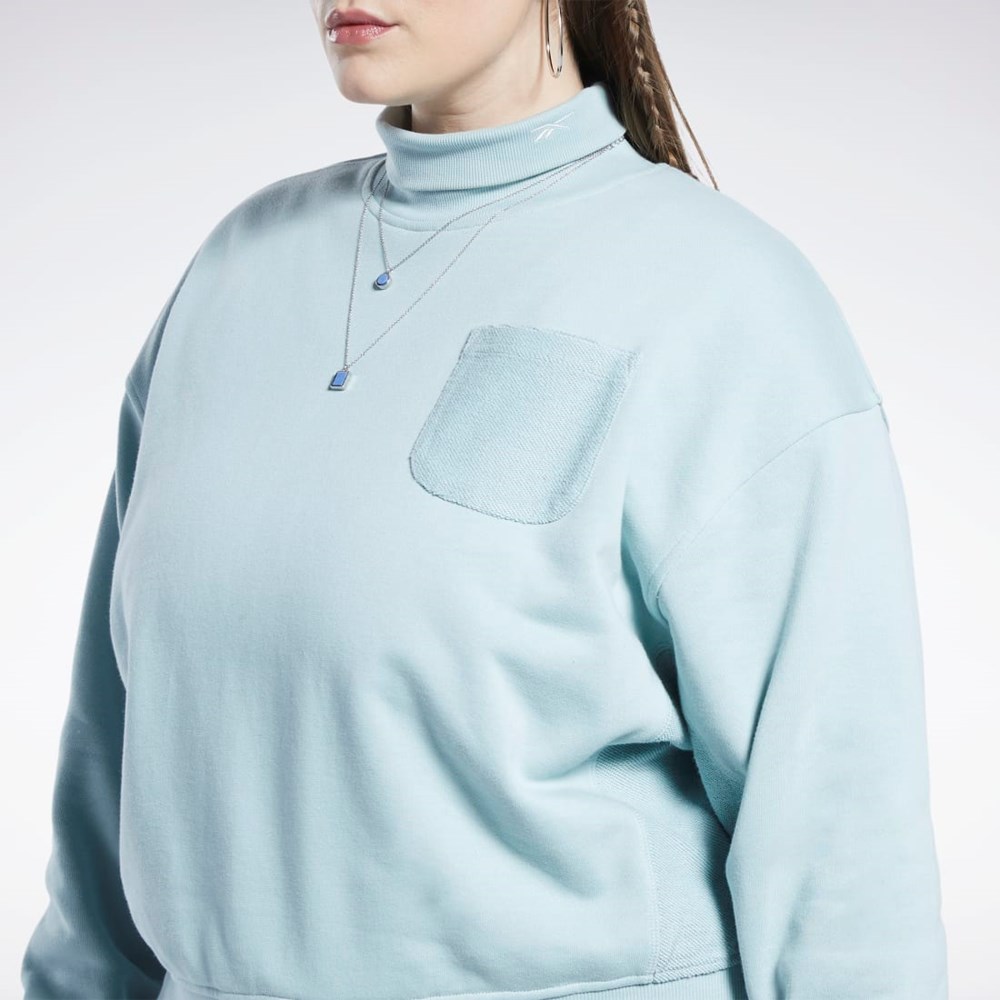 Reebok Classics Bomull French Terry Sweatshirt (Plus Size) Grå | USZMIV-593