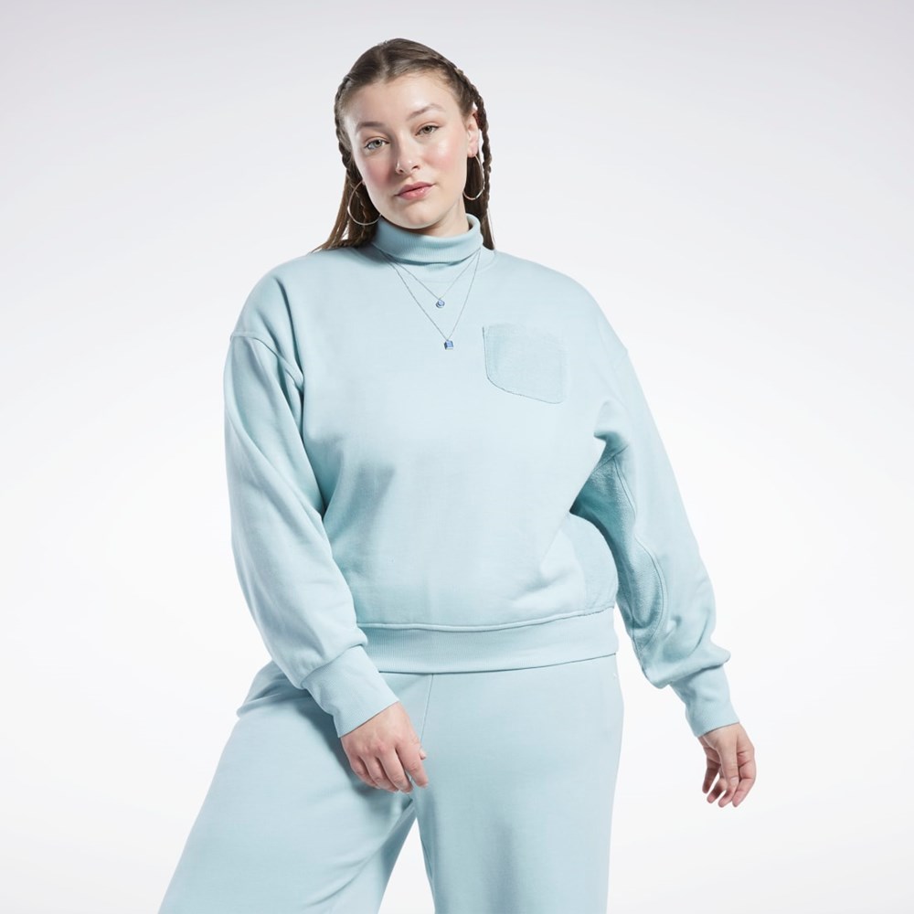 Reebok Classics Bomull French Terry Sweatshirt (Plus Size) Grå | USZMIV-593