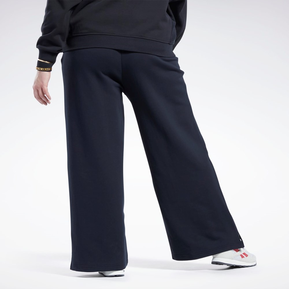 Reebok Classics Brede-Leg Pants (Plus Size) Svarte | VFZOTJ-892