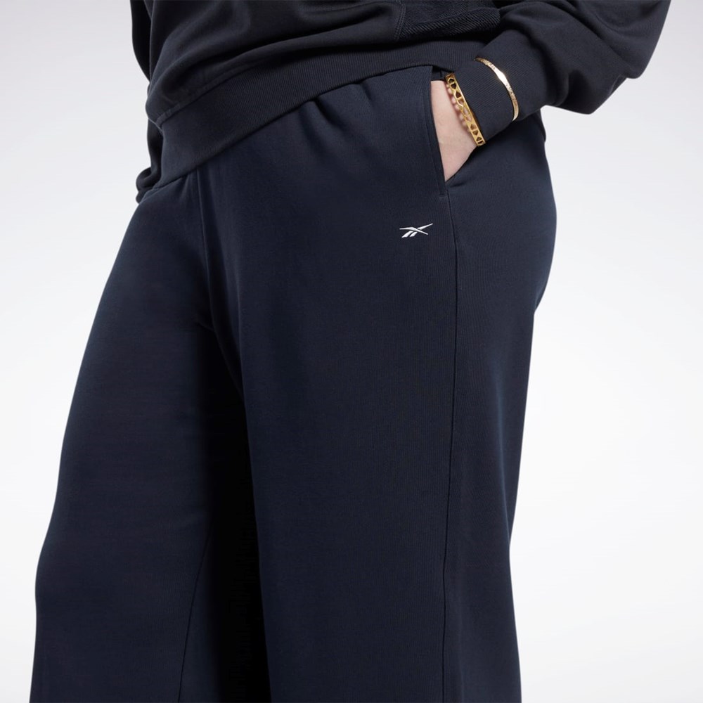 Reebok Classics Brede-Leg Pants (Plus Size) Svarte | VFZOTJ-892