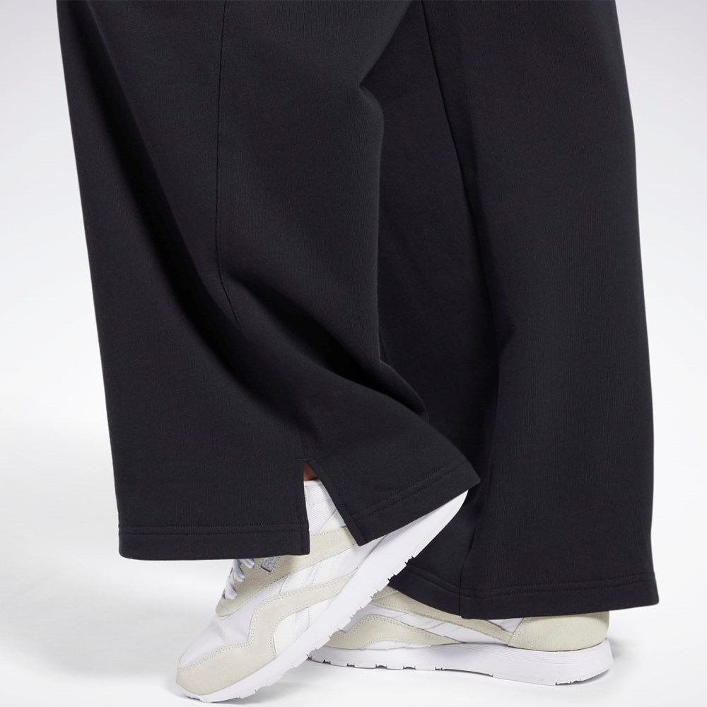 Reebok Classics Brede-Leg Pants Svarte | LRYBIO-248