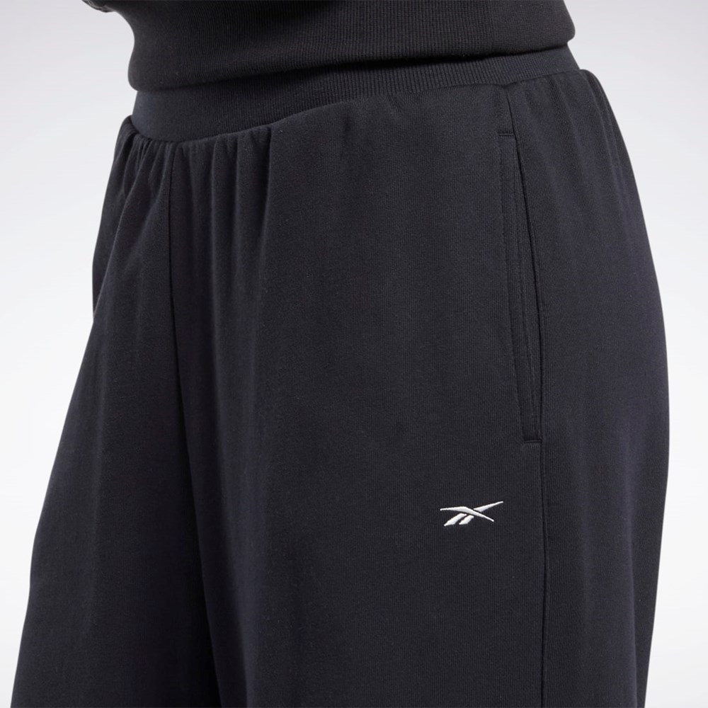 Reebok Classics Brede-Leg Pants Svarte | LRYBIO-248