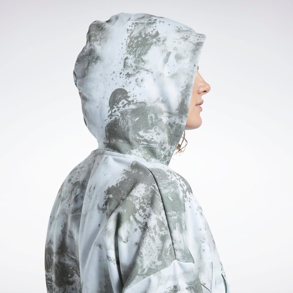 Reebok Classics Cloud Splatter-Print Zip-Up Sweatshirt Lyse | EDKSJM-710