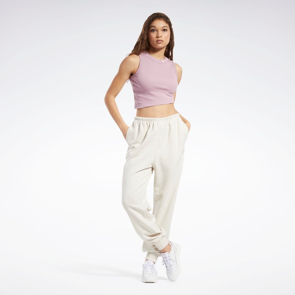 Reebok Classics Cropped Ribbet Tank Top Infused Lilac | NWBAOI-931