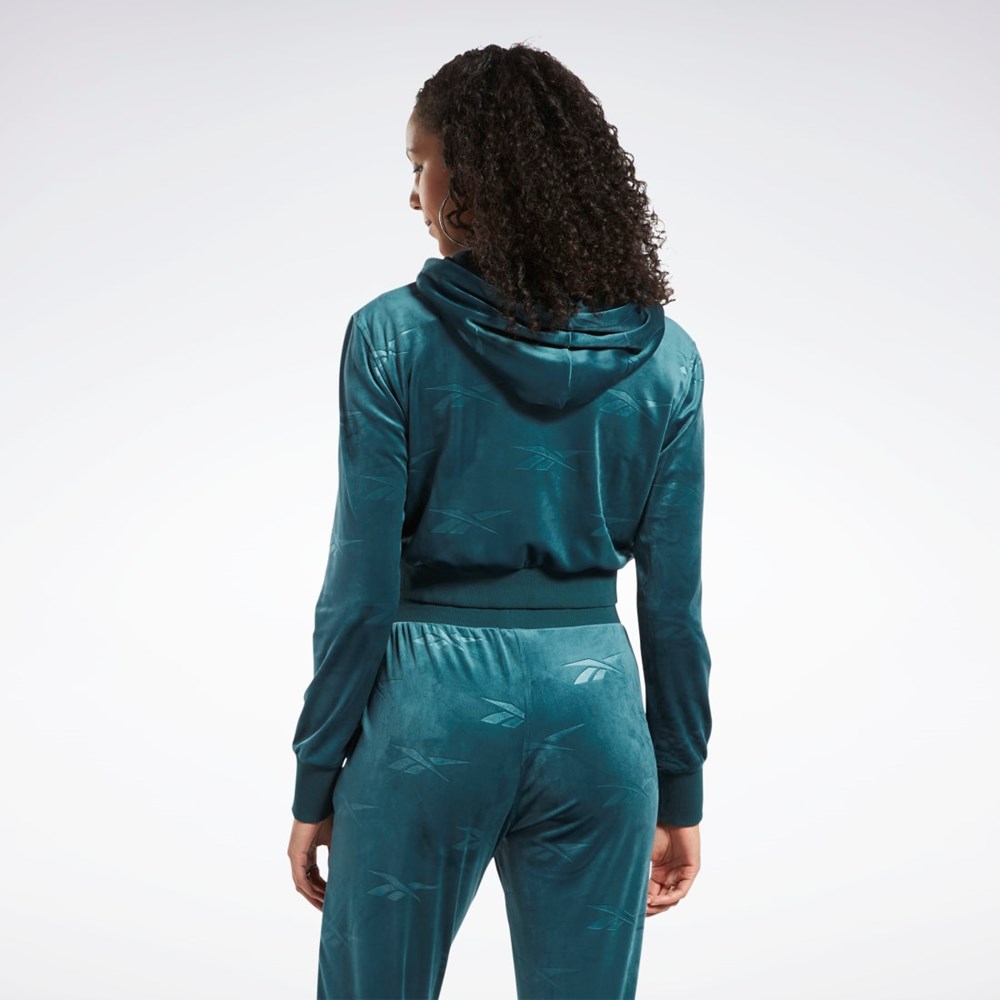 Reebok Classics Energy Q4 Velour Zip-Up Sweatshirt Grønn | HAGESL-876