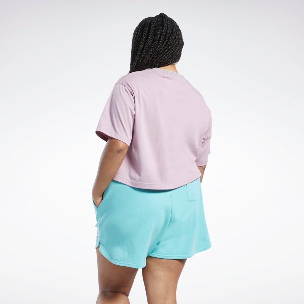 Reebok Classics Grafiske T-Shirt (Plus Size) Infused Lilac | KSMZDJ-735