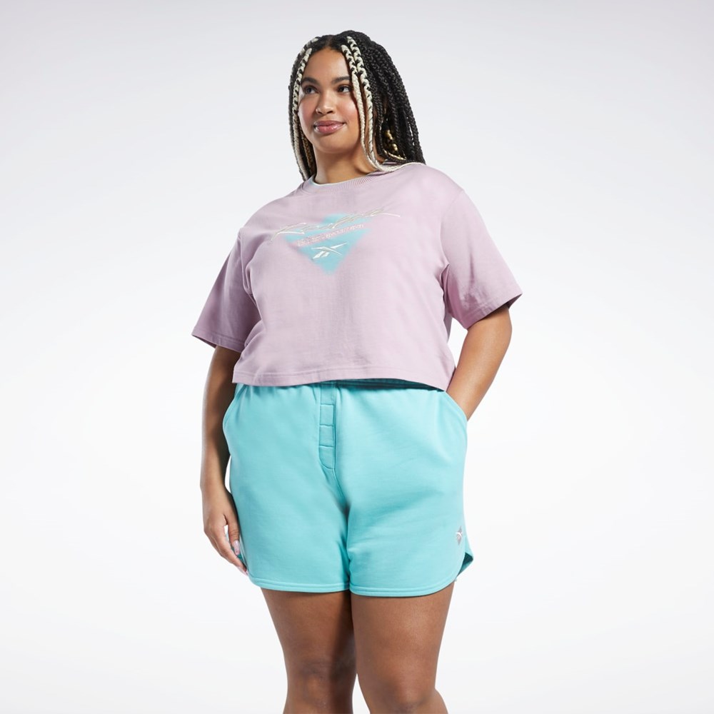 Reebok Classics Grafiske T-Shirt (Plus Size) Infused Lilac | KSMZDJ-735