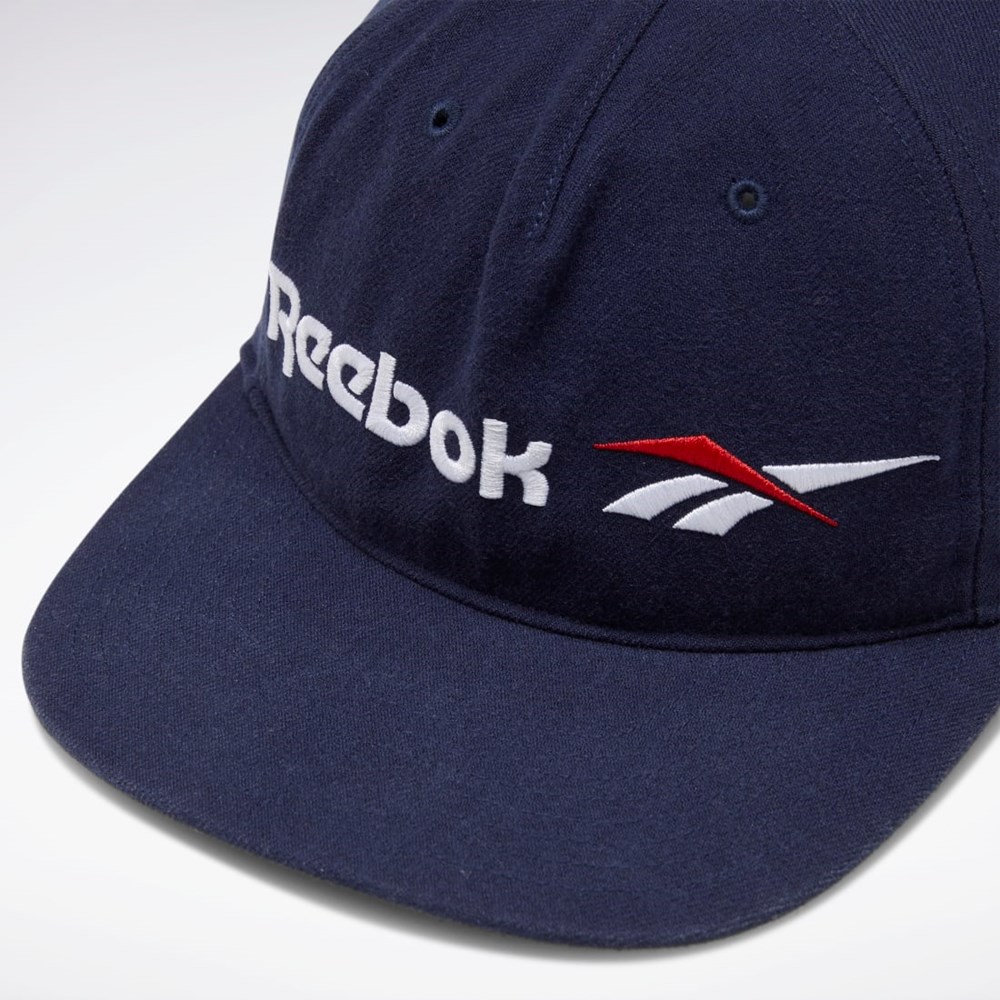 Reebok Classics Vector Flate Peak Hat Marineblå Marineblå | QYALPD-812