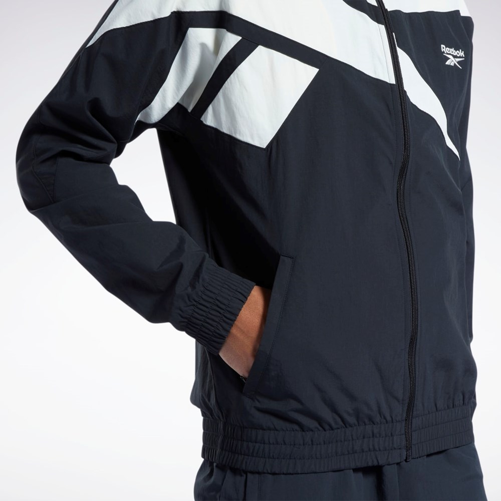 Reebok Classics Vector Track Jacket Svarte Svarte | KXGOJY-130