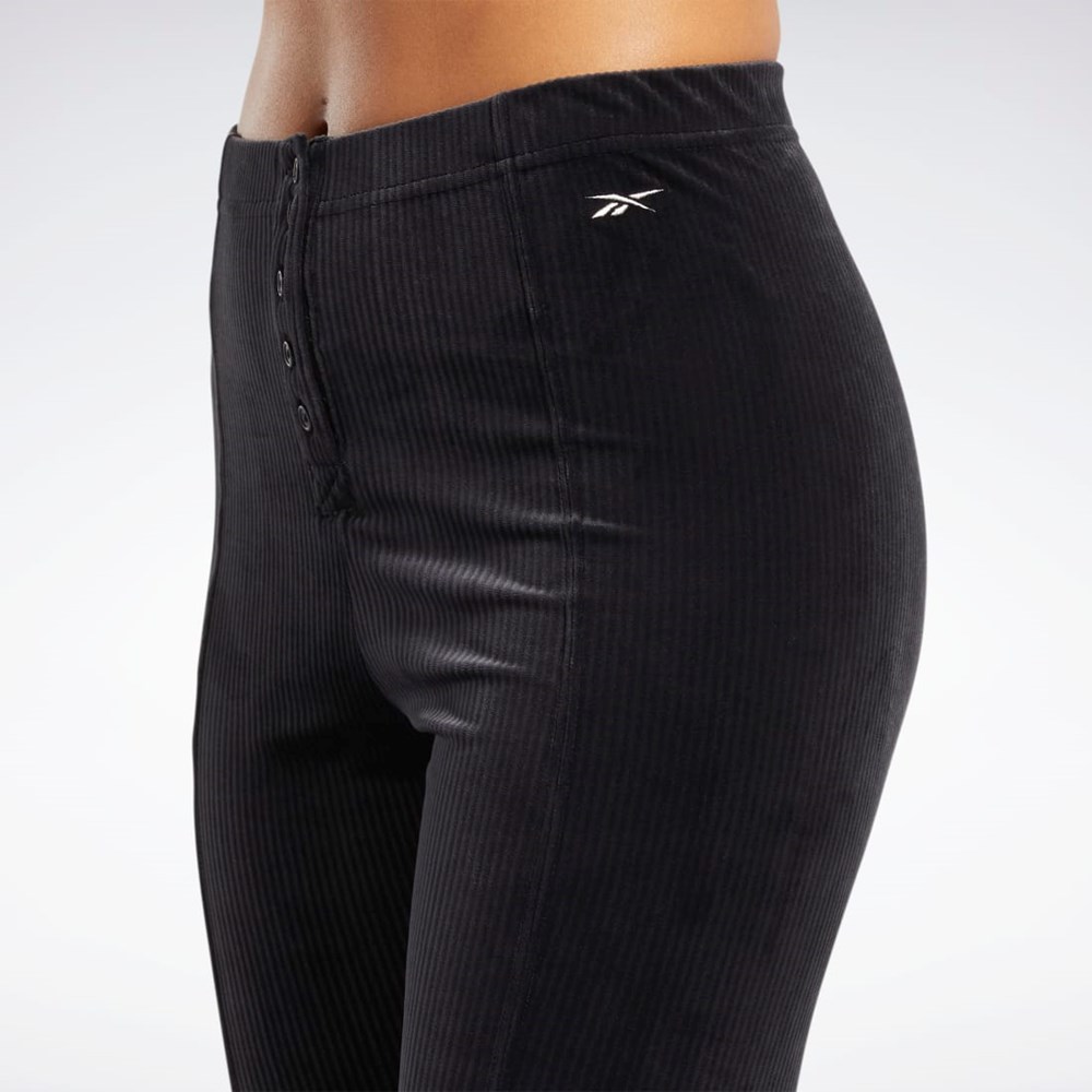 Reebok Classics Velour Tights Svarte | SORXGL-926