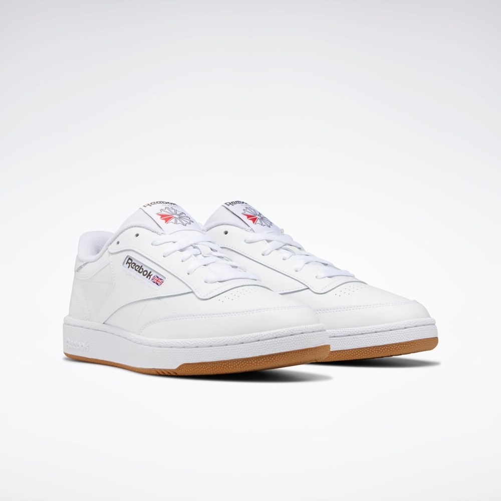 Reebok Club C 85 Shoes Hvite Grønn | FNSVQA-621