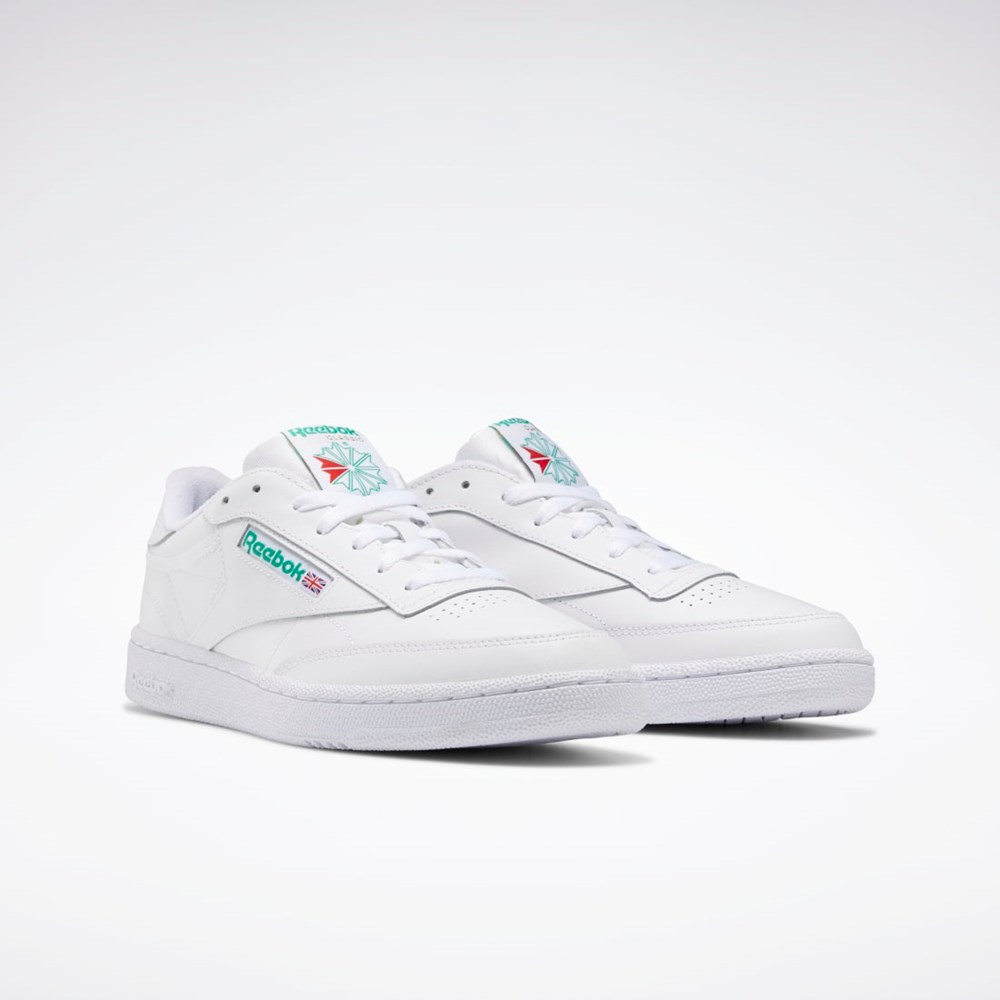 Reebok Club C 85 Shoes Hvite Grønn | VJWXCA-180