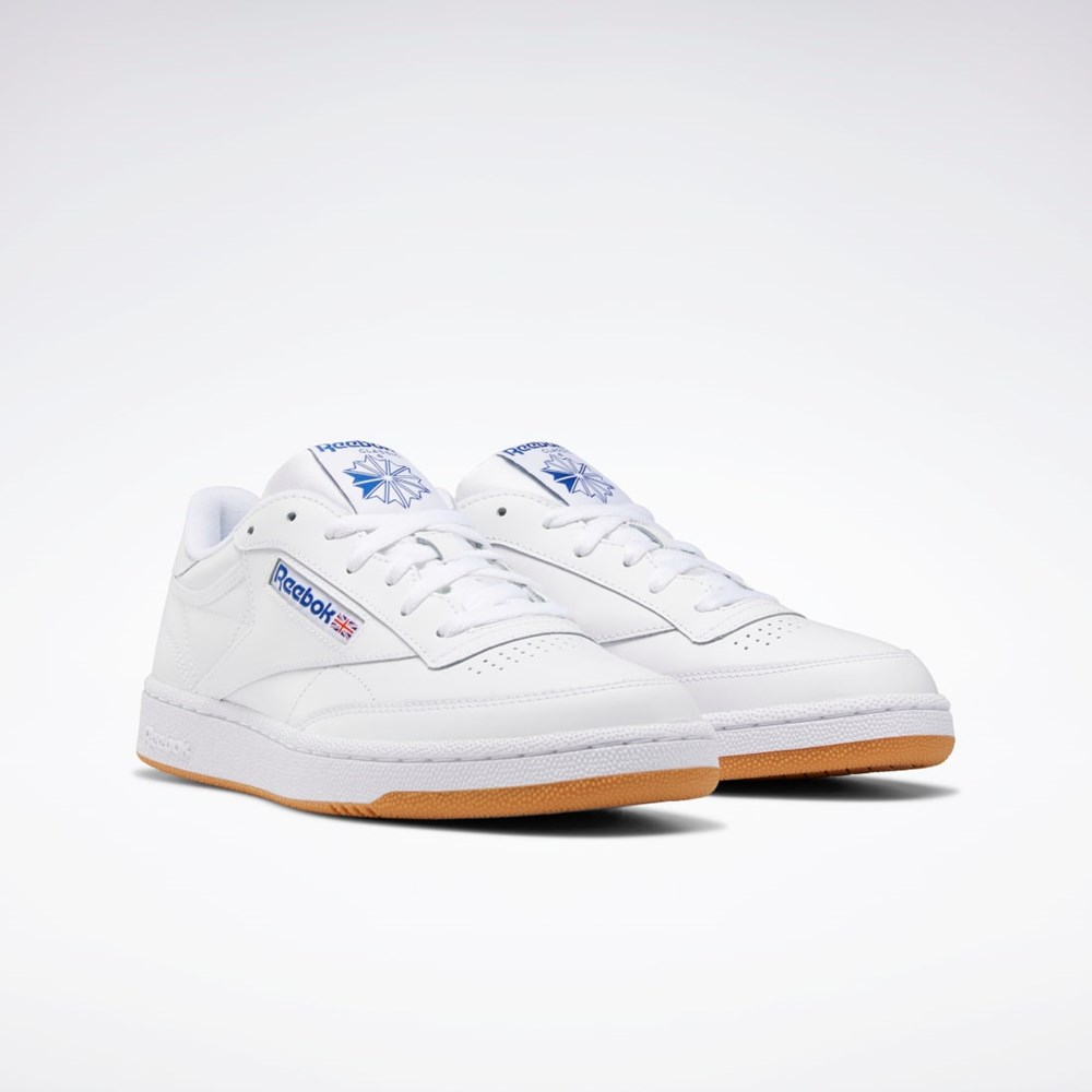 Reebok Club C 85 Shoes Hvite Kongeblå | CUPHGZ-147