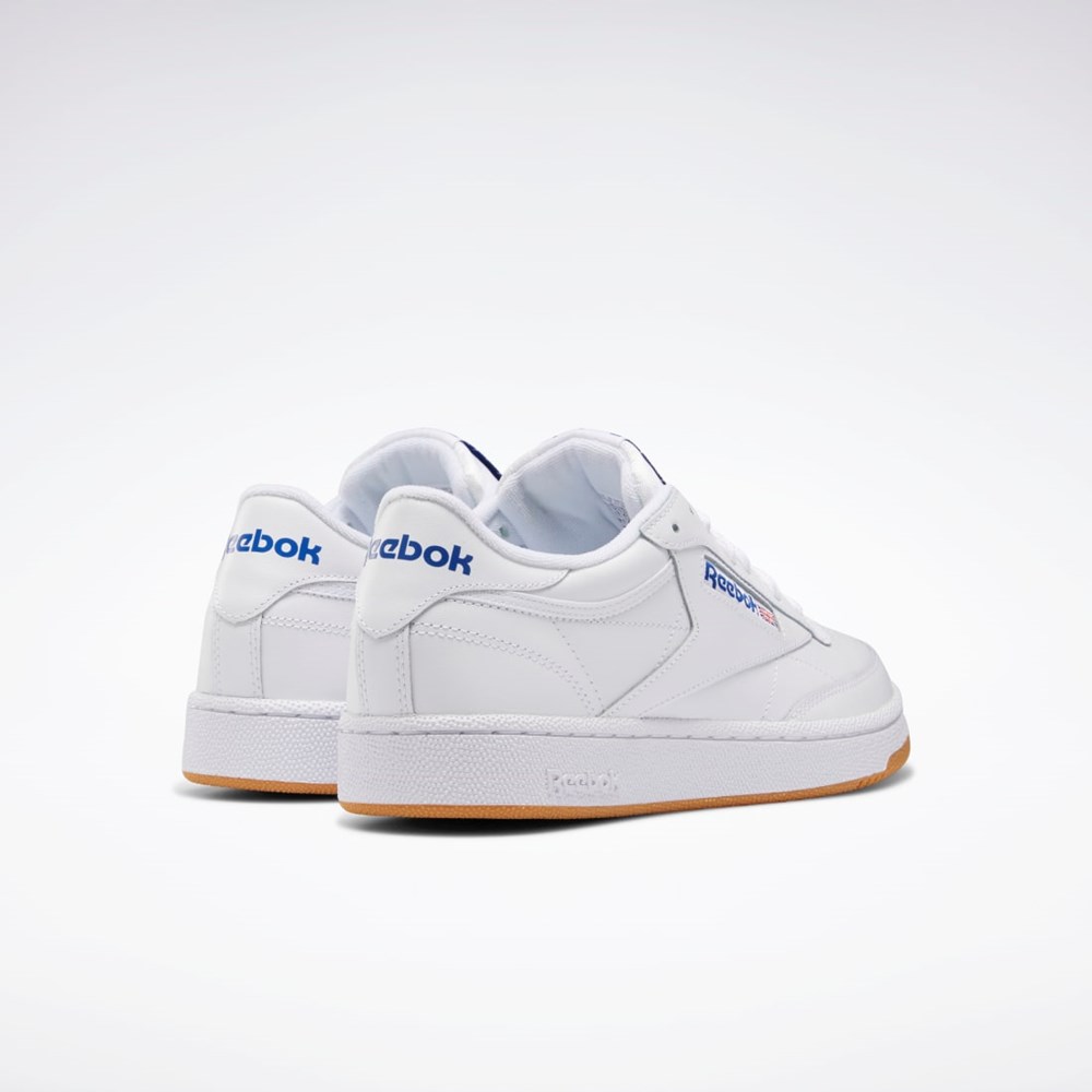 Reebok Club C 85 Shoes Hvite Kongeblå | CUPHGZ-147