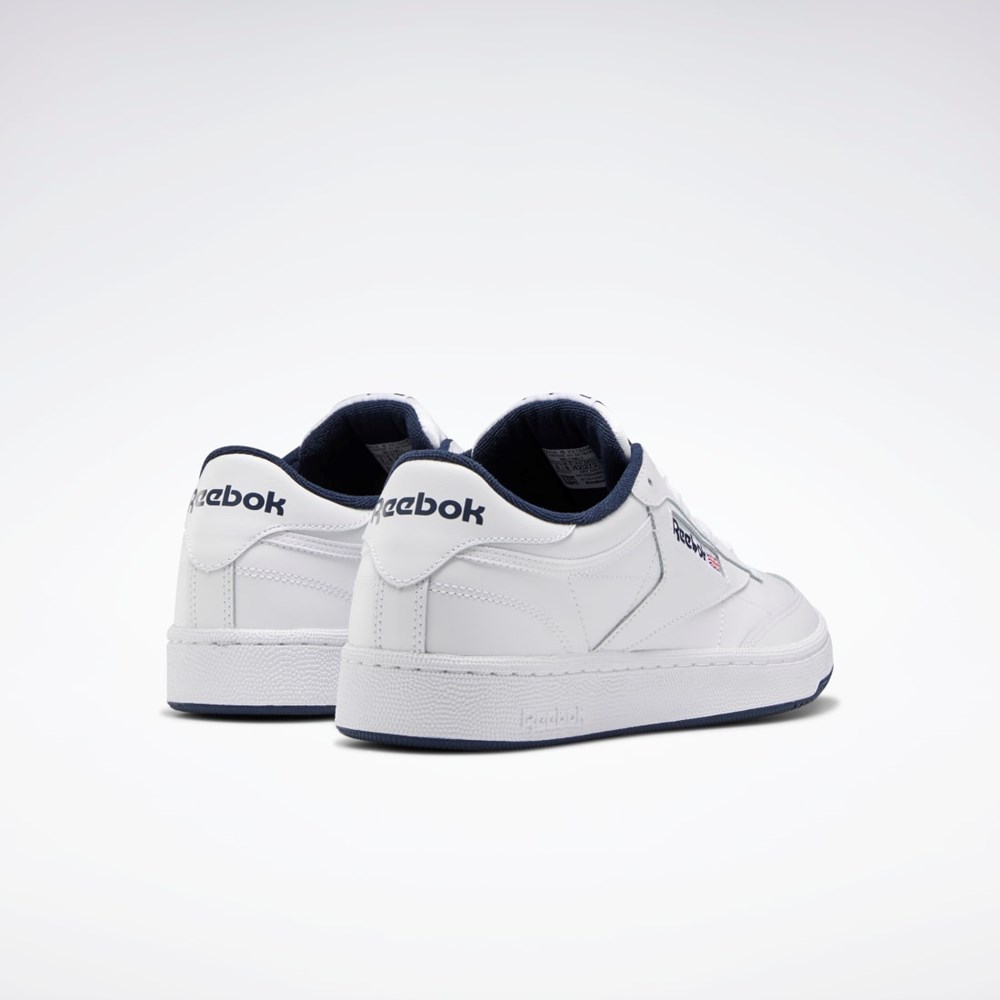 Reebok Club C 85 Shoes Hvite Marineblå | NGVOLW-892