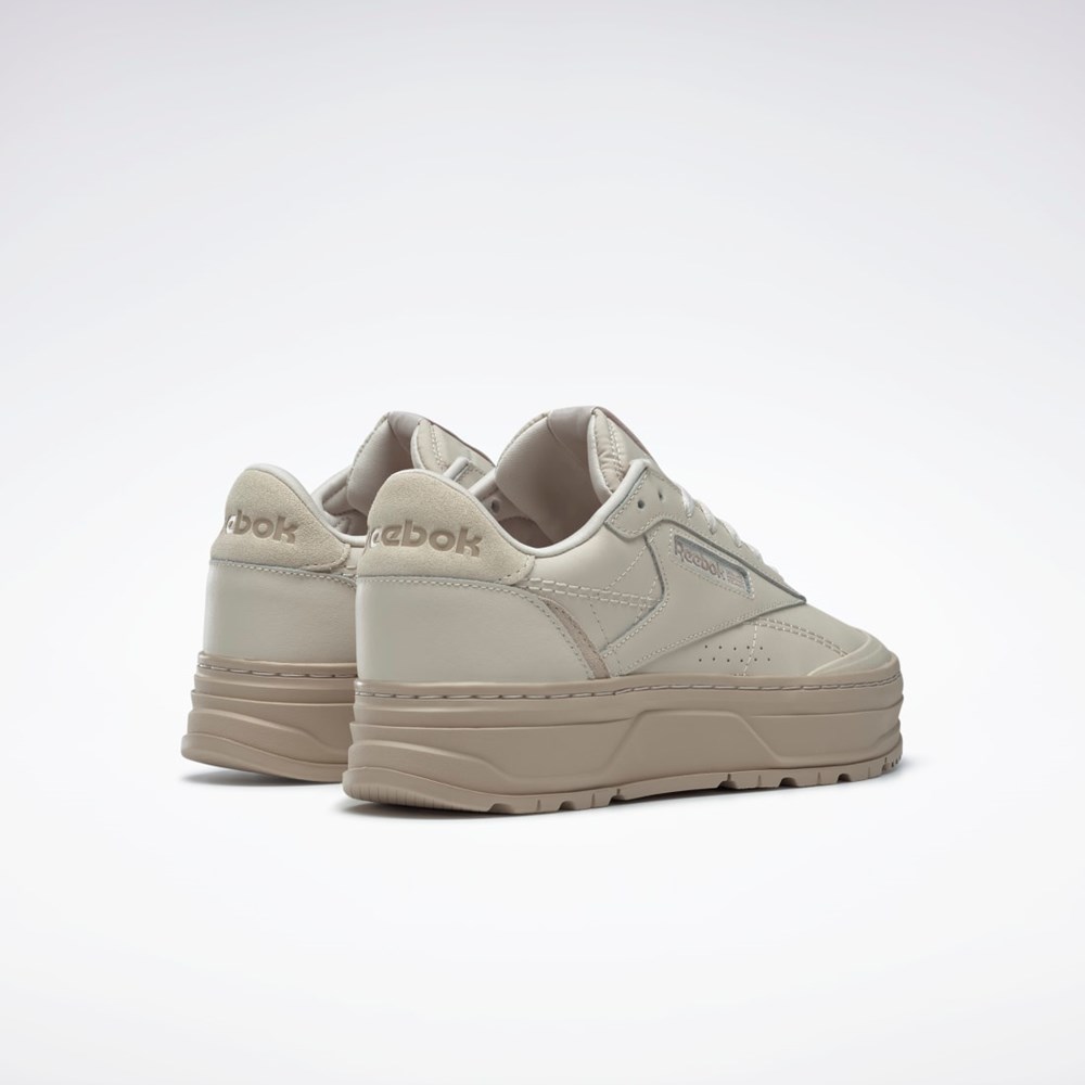 Reebok Club C Double GEO Shoes Beige | QEHNPR-650