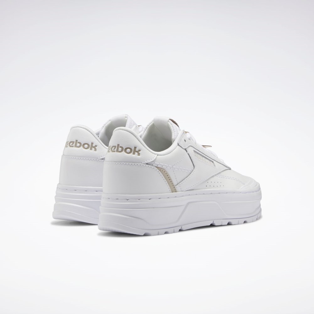 Reebok Club C Double GEO Shoes Hvite Hvite | SNLEYF-736