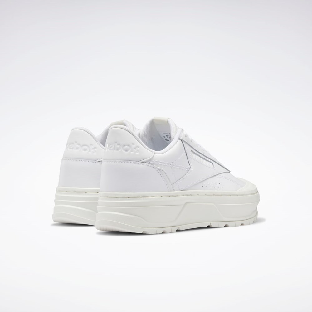 Reebok Club C Double GEO Shoes Hvite Hvite | XDJZPS-478