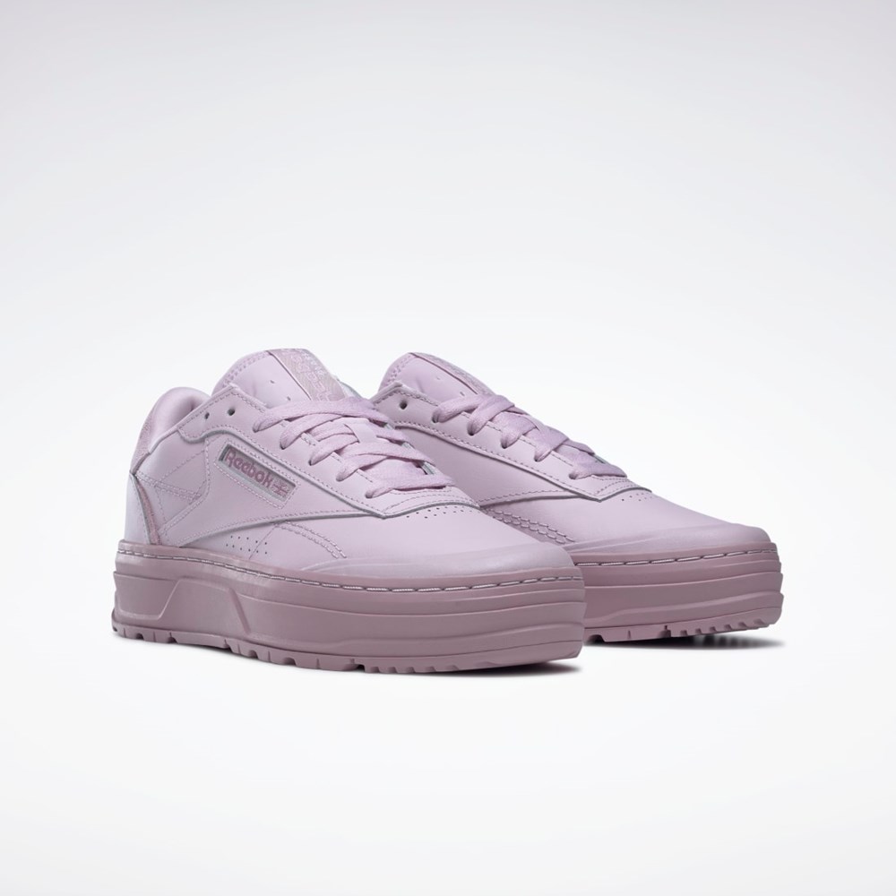 Reebok Club C Double GEO Shoes Lilla Lilla | PDBKRH-475