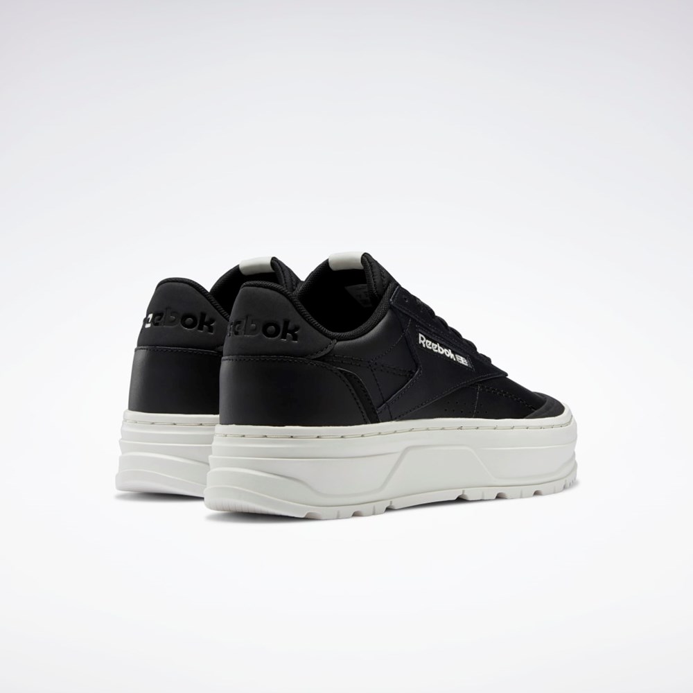 Reebok Club C Double GEO Shoes Svarte Svarte | NBHJXR-410