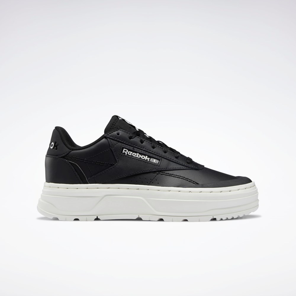 Reebok Club C Double GEO Shoes Svarte Svarte | NBHJXR-410