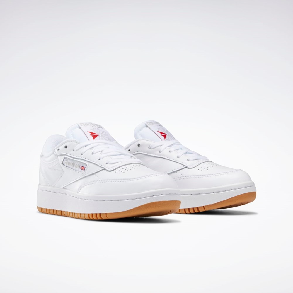 Reebok Club C Double Shoes Hvite Hvite | PGRUCF-674