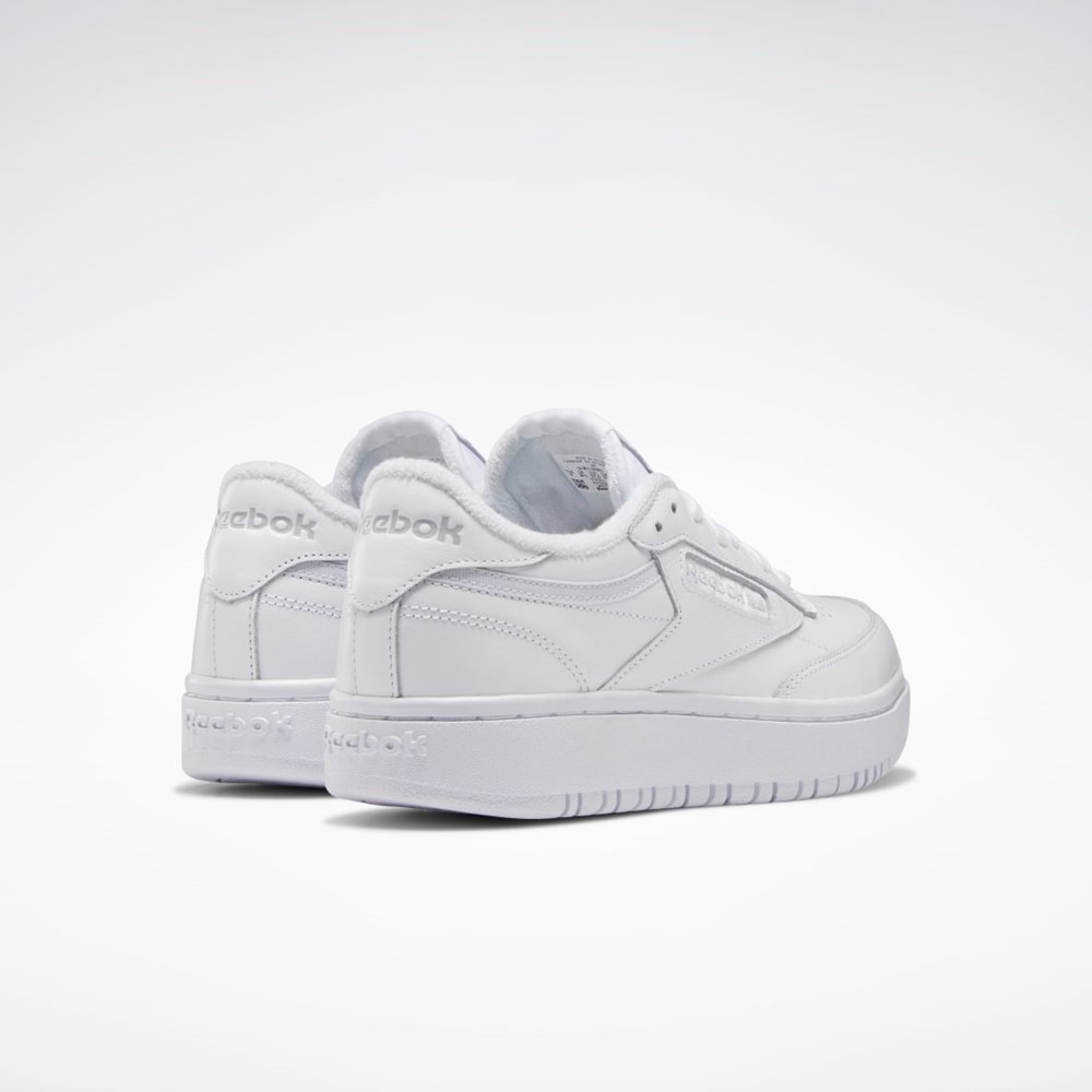 Reebok Club C Double Shoes Hvite Hvite Grå | KMECHR-695