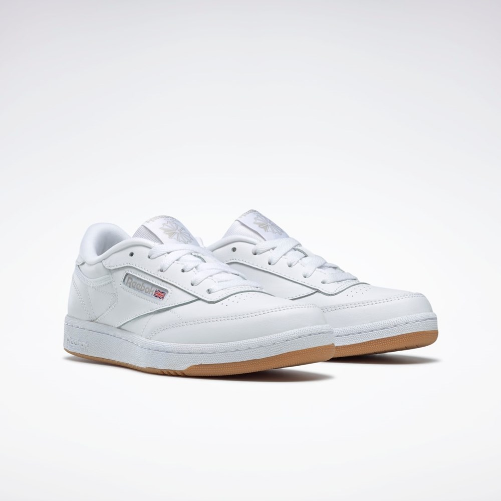 Reebok Club C Shoes - Grade School Hvite | DLQEKW-981