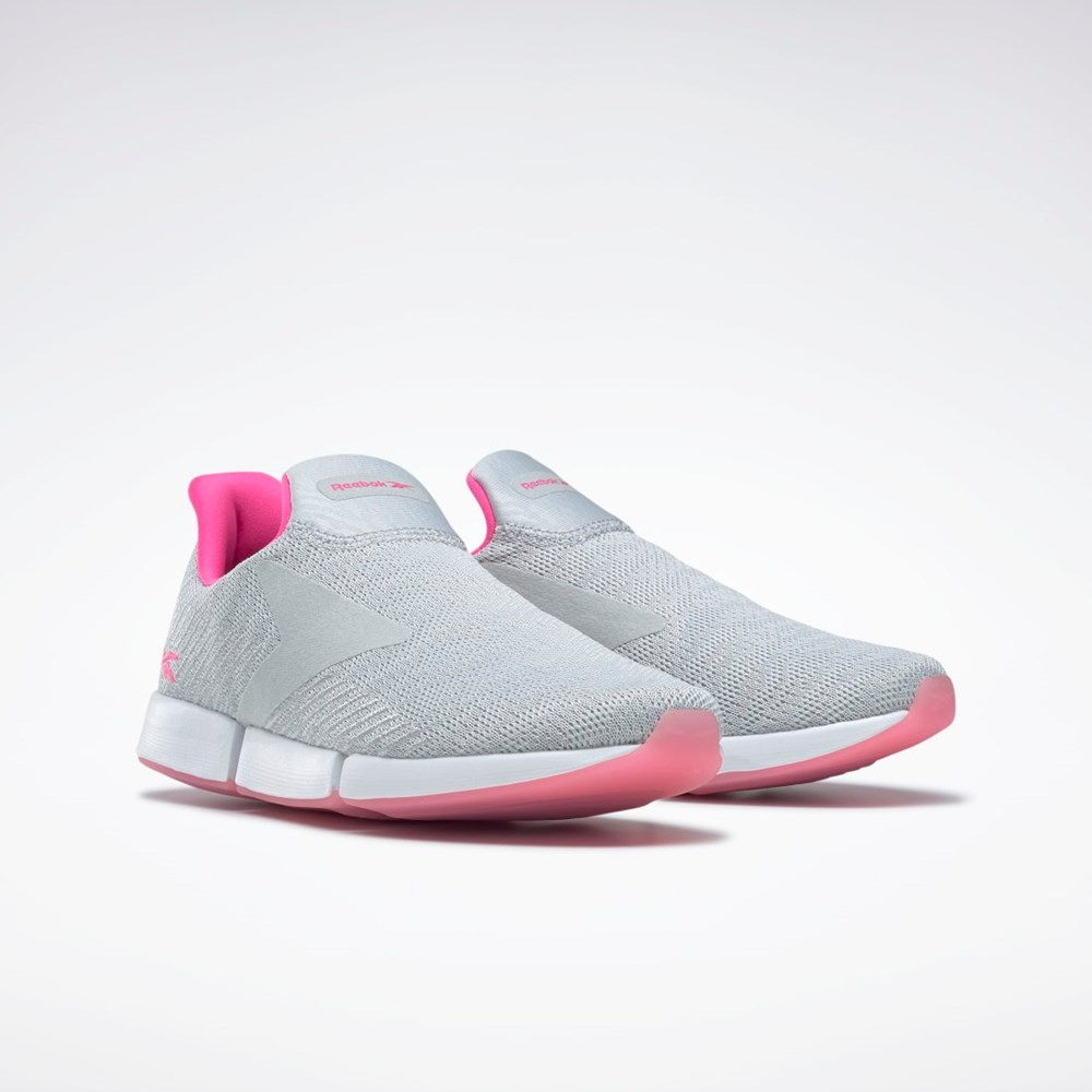 Reebok DailyFit DMX Slip-On Shoes Grå Hvite Rosa | COSQNB-971