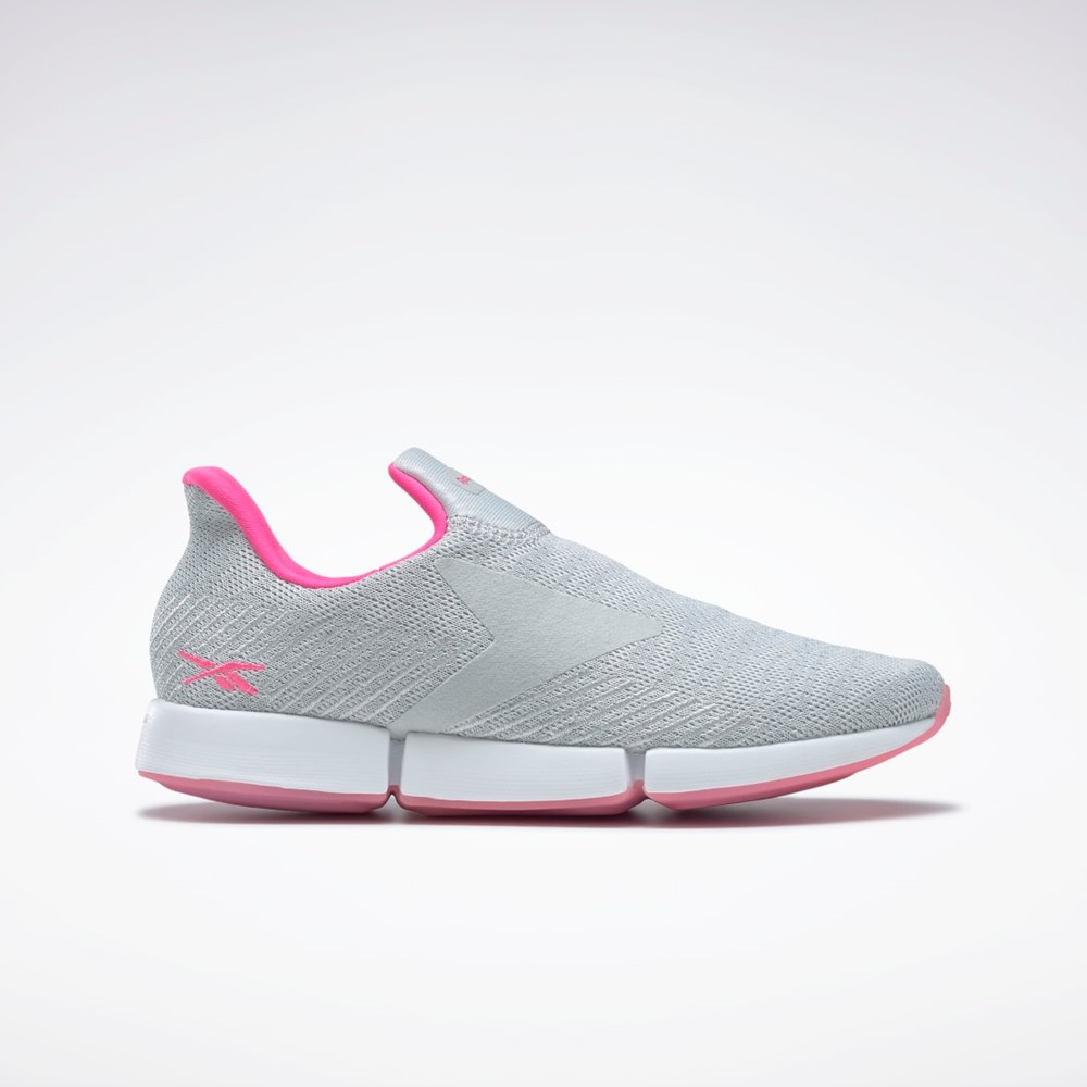 Reebok DailyFit DMX Slip-On Shoes Grå Hvite Rosa | COSQNB-971