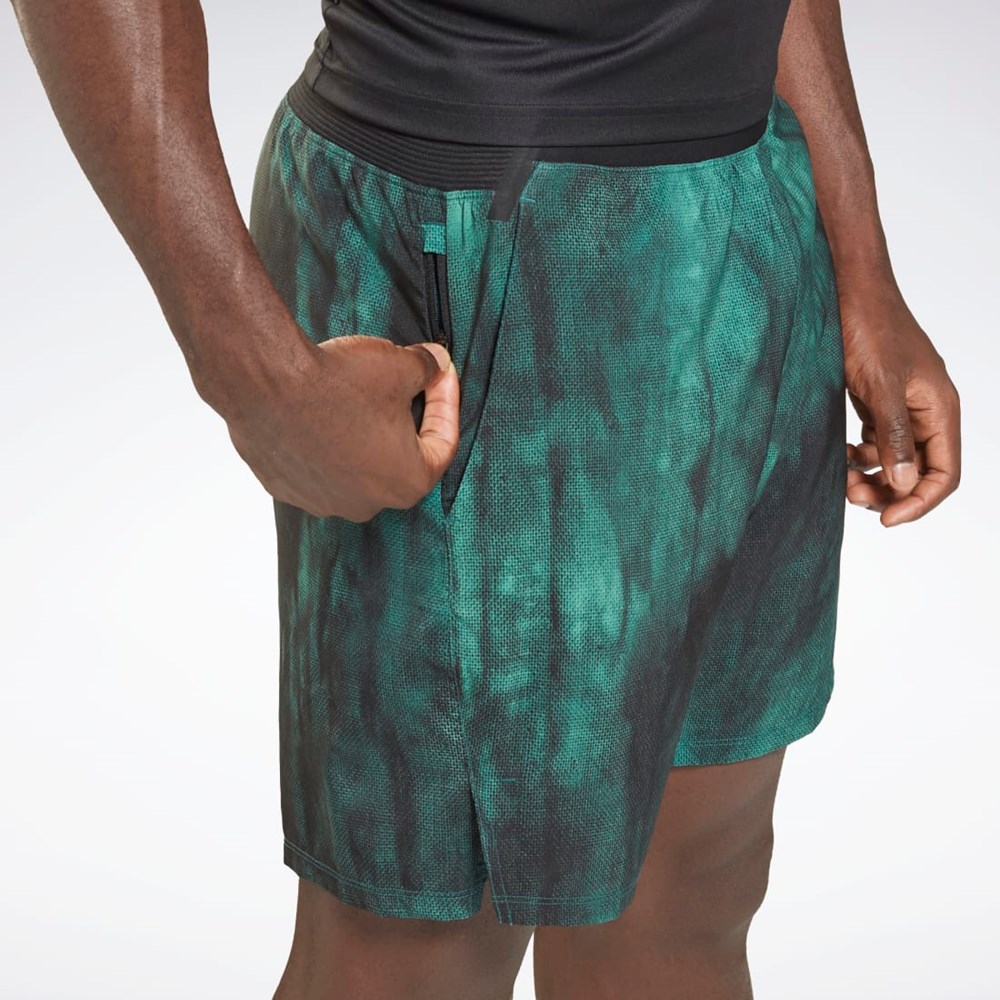 Reebok Epic Lette Printed Trenings Shorts Midnight Pine | IOEJFN-274