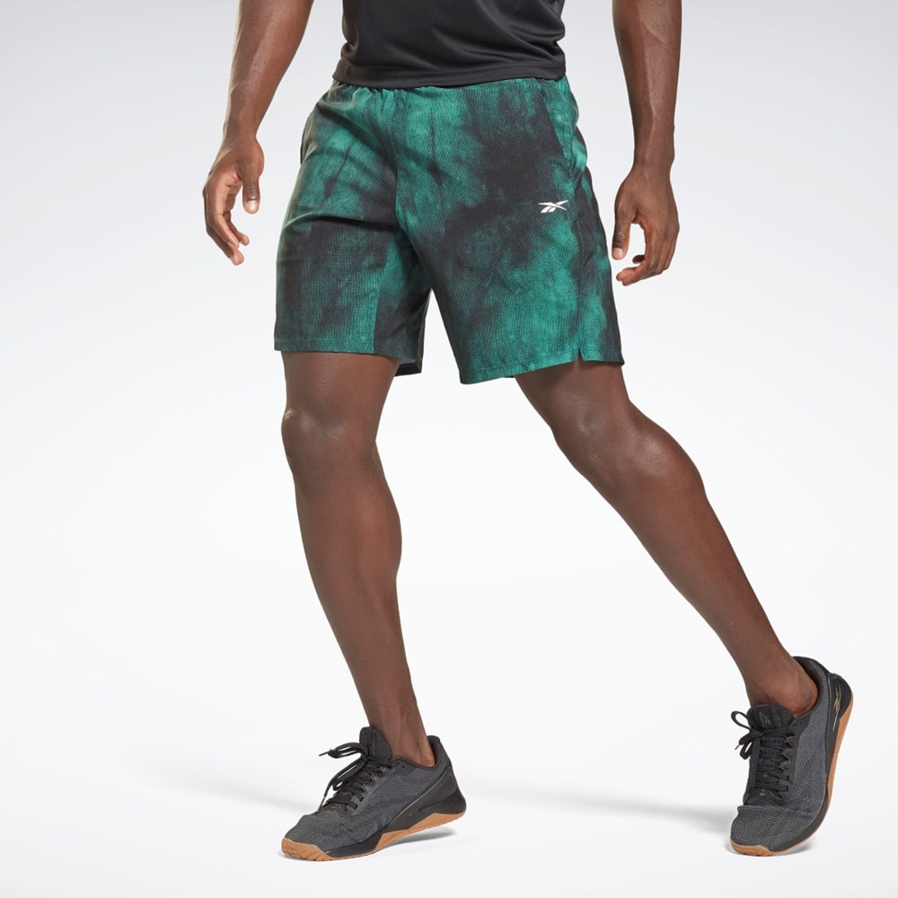 Reebok Epic Lette Printed Trenings Shorts Midnight Pine | IOEJFN-274