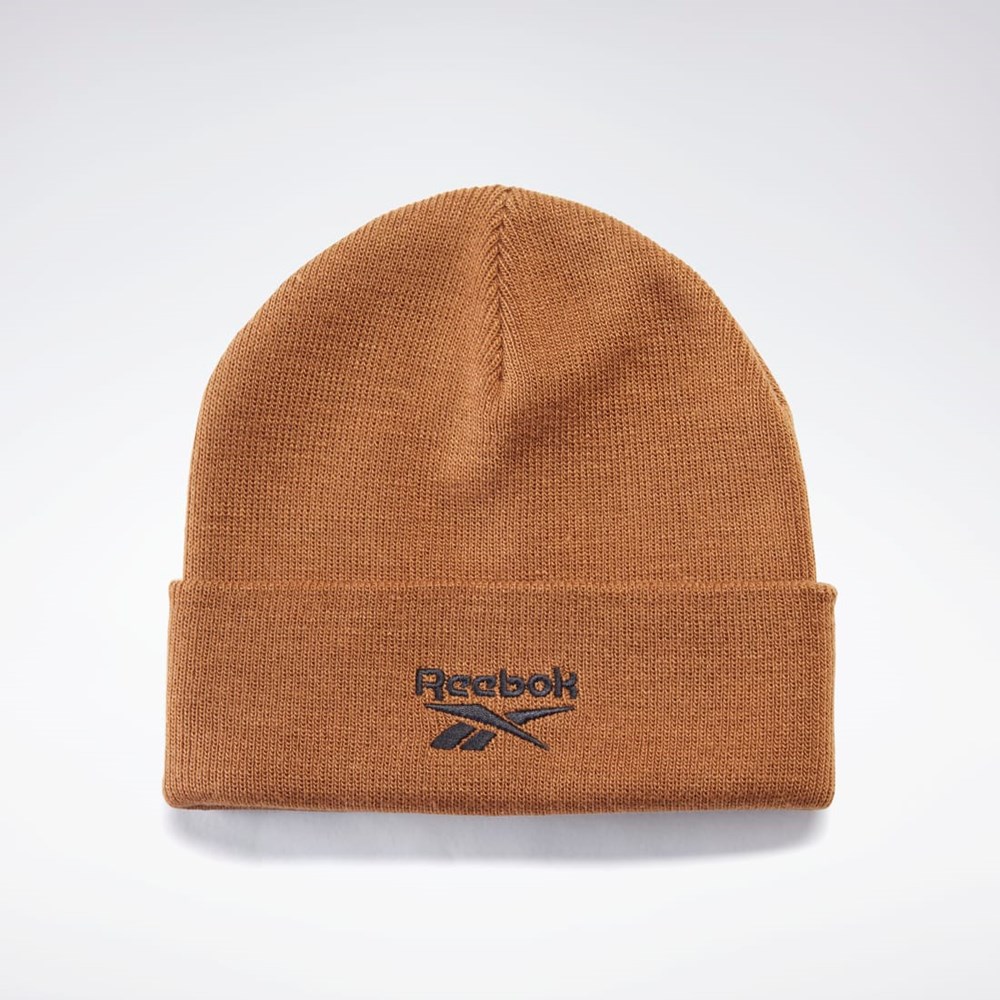 Reebok Foundation Logo Beanie Sepia | CZYGOA-329