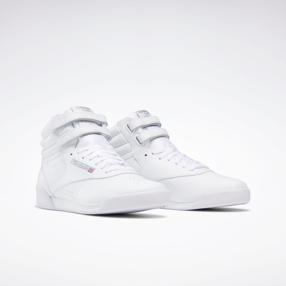 Reebok Freestyle Hi Shoes - Grade School Hvite | JBEWCR-519